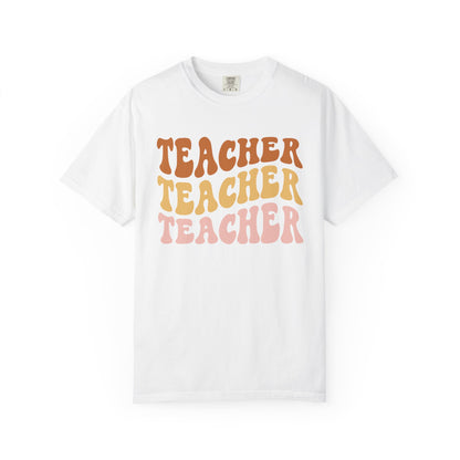 Teacher Comfort Colors Retro Shirt, Wavy Text Shirt, Teacher Wavy Text Shirt, Teacher Shirt, Gift For Teacher, In My Era Shirt
