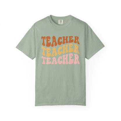 Teacher Comfort Colors Retro Shirt, Wavy Text Shirt, Teacher Wavy Text Shirt, Teacher Shirt, Gift For Teacher, In My Era Shirt