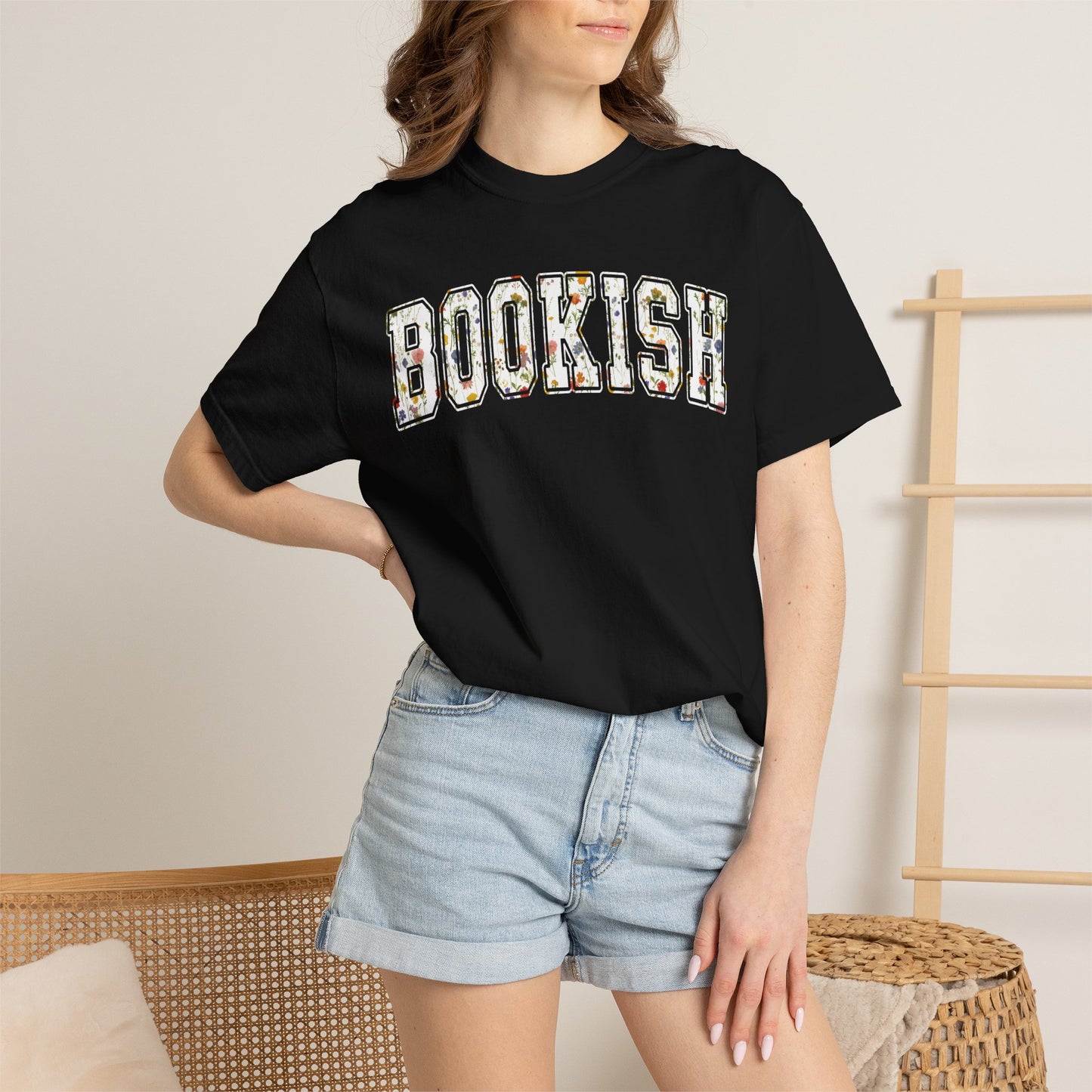 Book Comfort Colors Shirt Bookish Reading Flower T-Shirt Book Lover One More Chapter Tee Books and Coffee Librarian Tee for Teacher
