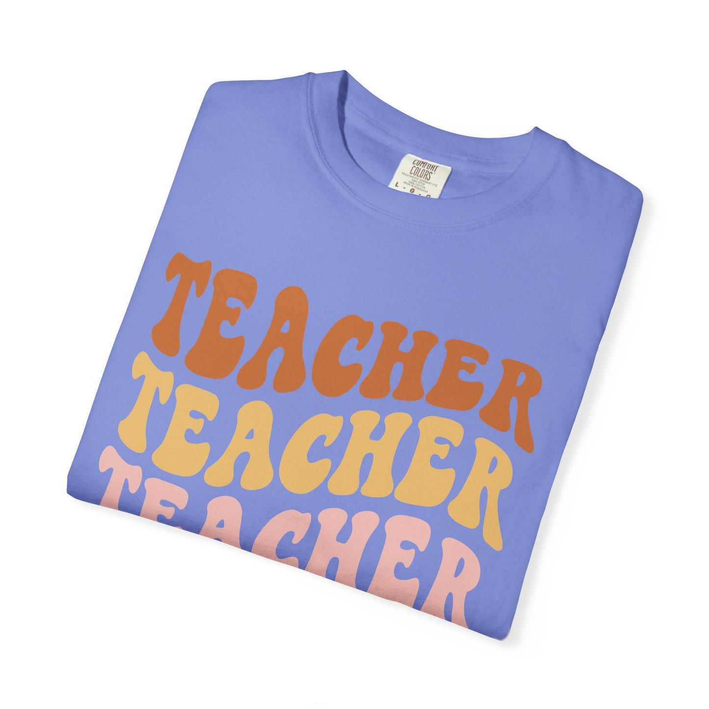 Teacher Comfort Colors Retro Shirt, Wavy Text Shirt, Teacher Wavy Text Shirt, Teacher Shirt, Gift For Teacher, In My Era Shirt