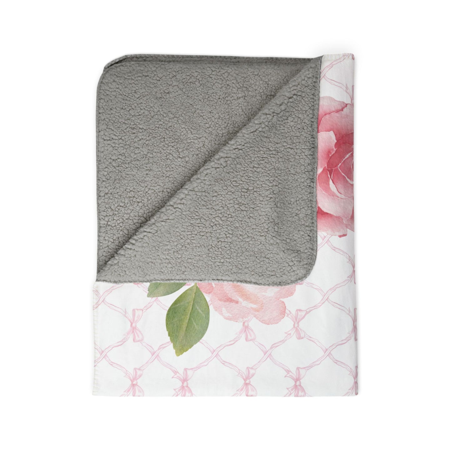 Baby Milestone Preppy Bows Fleece Sherpa Blanket