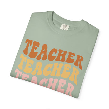 Teacher Comfort Colors Retro Shirt, Wavy Text Shirt, Teacher Wavy Text Shirt, Teacher Shirt, Gift For Teacher, In My Era Shirt