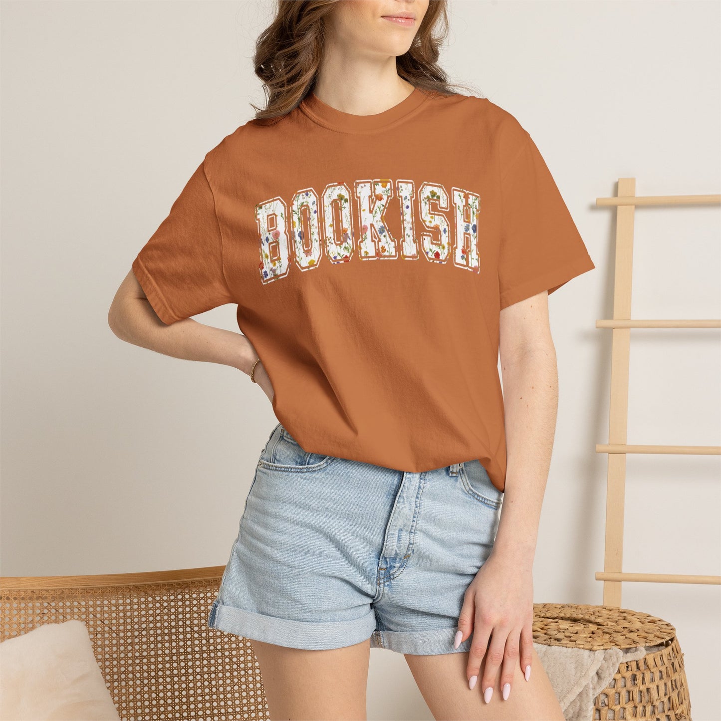 Book Comfort Colors Shirt Bookish Reading Flower T-Shirt Book Lover One More Chapter Tee Books and Coffee Librarian Tee for Teacher