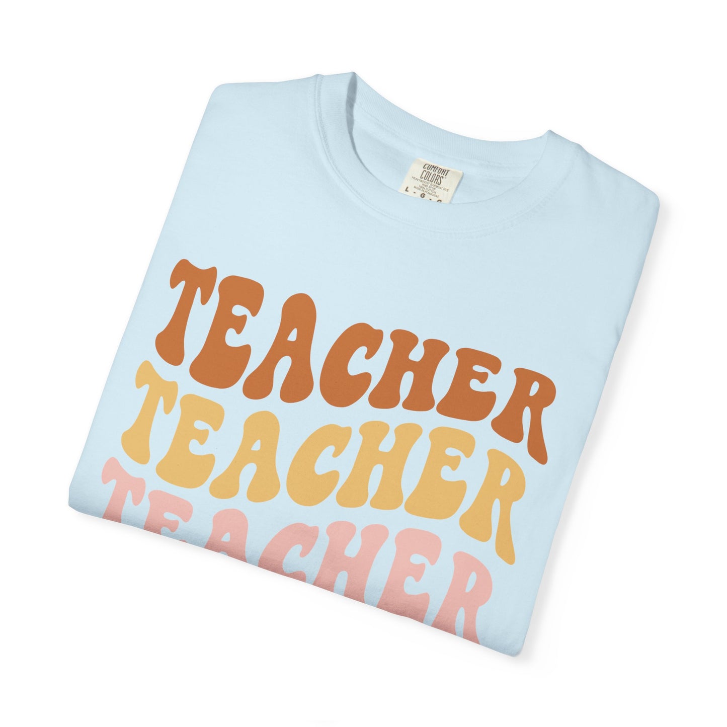 Teacher Comfort Colors Retro Shirt, Wavy Text Shirt, Teacher Wavy Text Shirt, Teacher Shirt, Gift For Teacher, In My Era Shirt