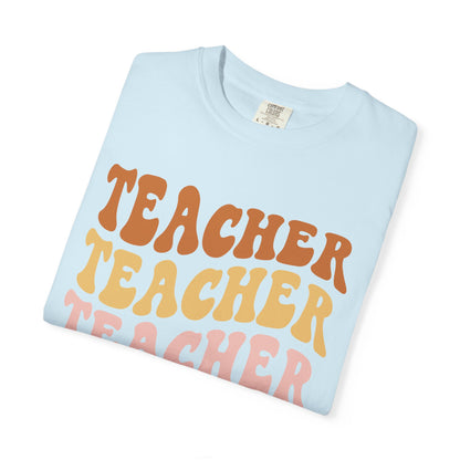 Teacher Comfort Colors Retro Shirt, Wavy Text Shirt, Teacher Wavy Text Shirt, Teacher Shirt, Gift For Teacher, In My Era Shirt