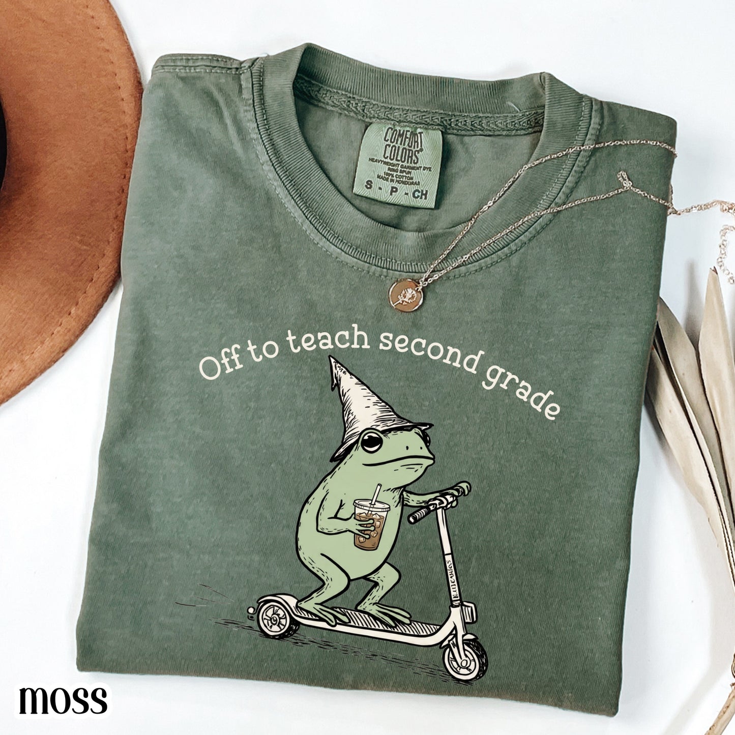 Comfort Colors® Second Grade Shirt 2nd Grade Teacher Back to School T-shirt Silly Off To Teach Frog Iced Coffee Tee Cute Elementary Teacher