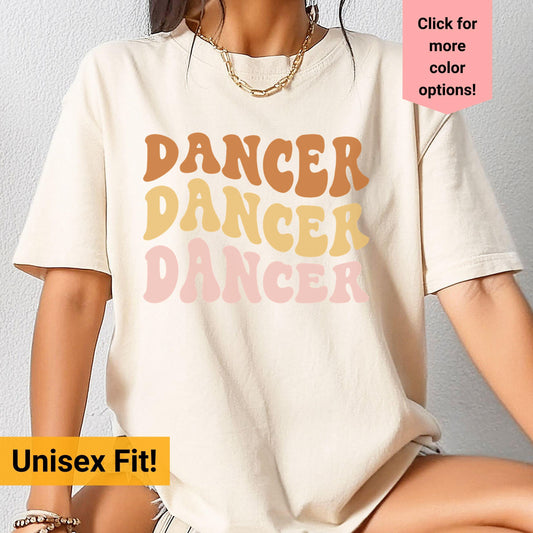 Dancer Comfort Colors Retro Shirt, Wavy Text Shirt, Dance Wavy Text Shirt, Dancer Shirt, Gift For Dancer, In My Era Shirt, Dance Teacher