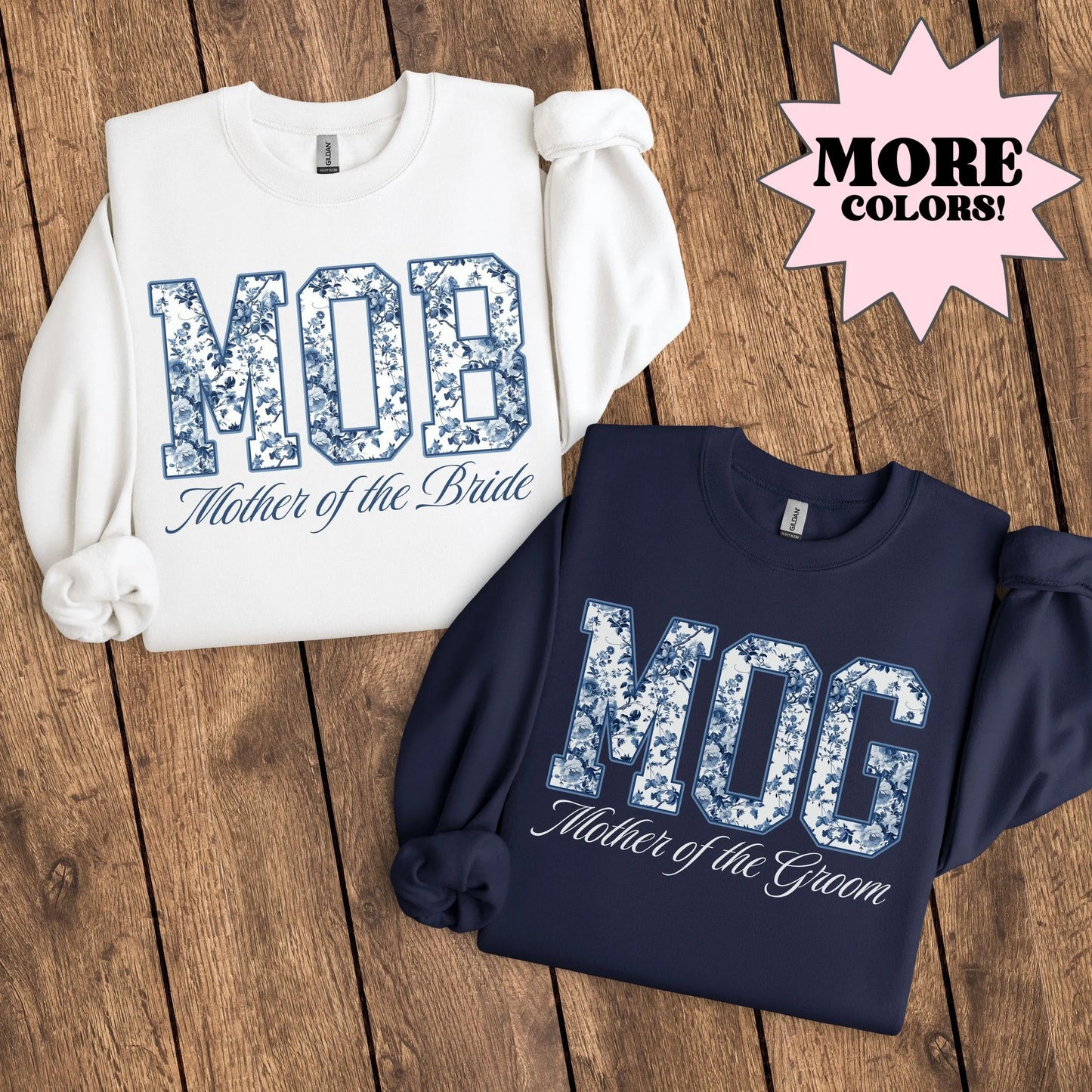 Toile De Jouy Mother of the Bride Sweatshirt, MOB Shirts, Getting Ready Bridal Party Outfit, Floral Bride Mom Gift, Coquette Mama Sweater