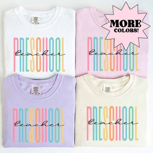 Preschool Teacher Shirt, Comfort Colors® Preschool Teacher Shirt, Pre K Teacher Shirt, First Day Of Preschool Shirt, Back To School Shirt