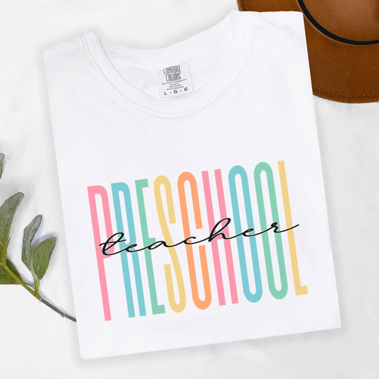 Preschool Teacher Shirt, Comfort Colors® Preschool Teacher Shirt, Pre K Teacher Shirt, First Day Of Preschool Shirt, Back To School Shirt