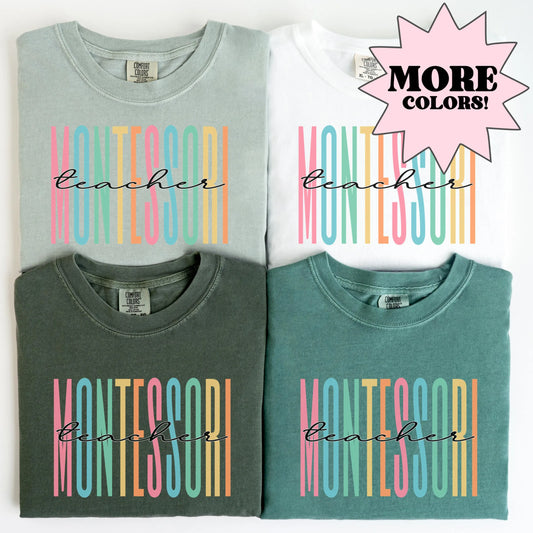 Montesorri Teacher Shirt, Education Tee, Montessori Mom Gift, Teacher Appreciation, Comfort Colors, Montessori Tee