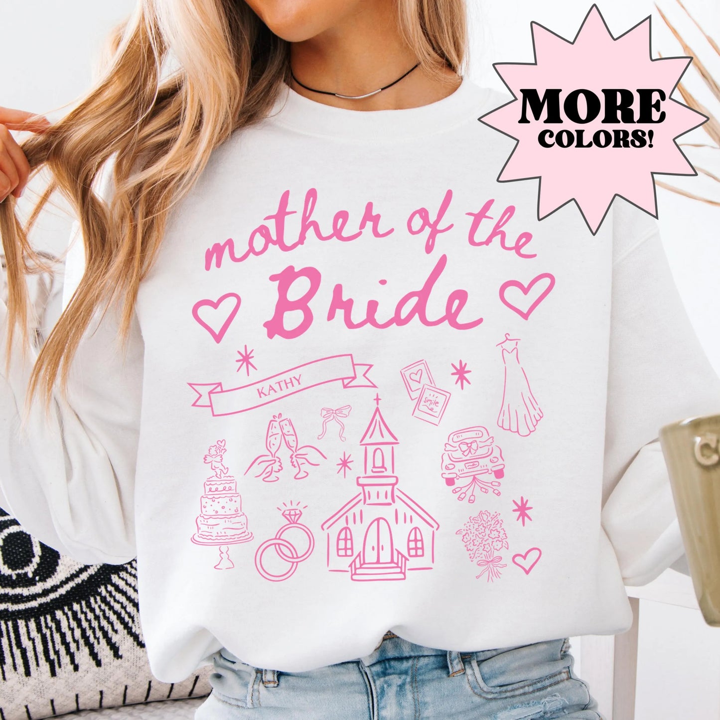 Mother of the Bride Sweater, Personalized Going to the Chapel Gonna Get Married Sweater, MOB Gift, MOB Shirt, MOB Sweater