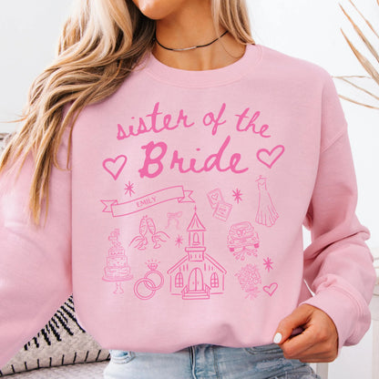 Sister of the Bride Sweater, Sister of Bride Gift, Sister Sweater, Maid Of Honor Shirt, MOH Sweater, MOH Shirt, Sister Gift, Bachelorette