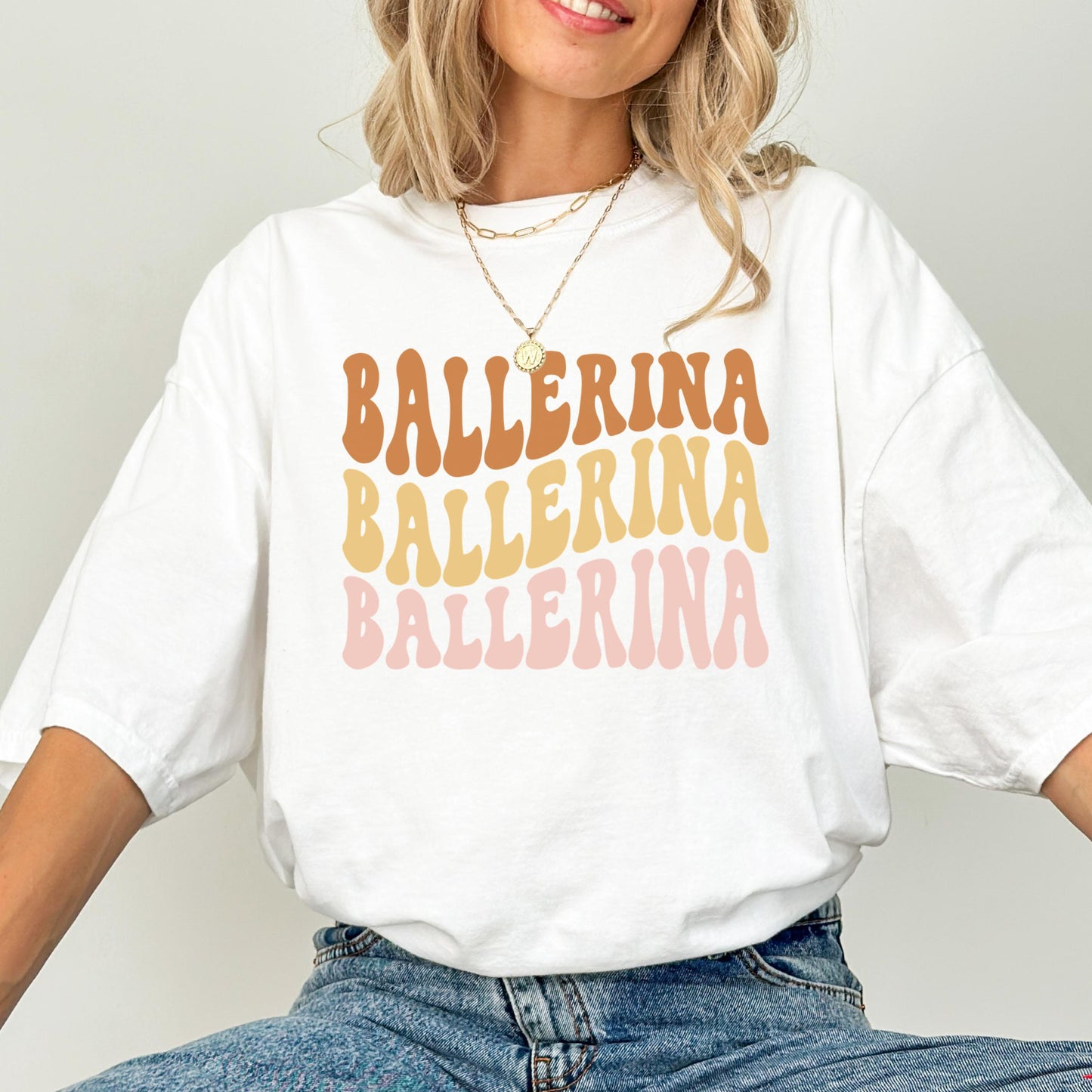 Ballerina Comfort Colors Retro Shirt, Wavy Text Shirt, Ballet Wavy Text Shirt, Ballet Instructor Shirt, Gift For Dance Teacher