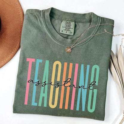 Teaching Assistant Shirt, Comfort Colors® Teacher Shirt, Teacher Team Shirts, Personalized School Tshirt, Teacher Gift, Teacher Shirt
