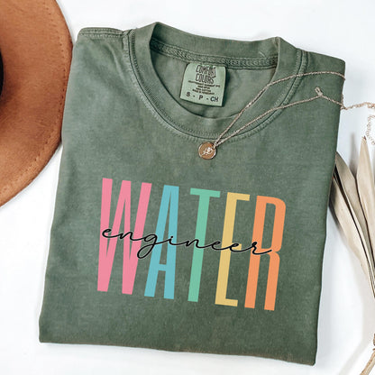 Water Engineer Shirt, Engineer Shirt, Comfort Colors, Cute Engineering t-shirt, Mechanical Engineer tee, Electrical Engineer, STEM