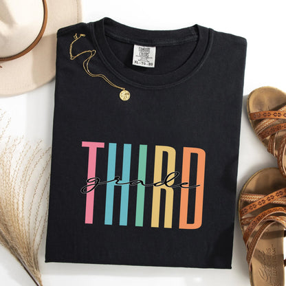 Third Grade Shirt,  Education Tee, Teacher Gift, 3rd grade teacher Shirt, Teacher Appreciation, Comfort Colors, Teaching Tee