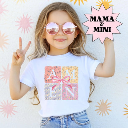 Mama and Mini Shirt, Mommy Me Christian Shirt, Amen Shirt, Christian Scripture Shirt, Comfort Colors Shirt, Matching Easter Shirts