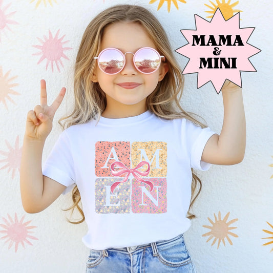 Mama and Mini Shirt, Mommy Me Christian Shirt, Amen Shirt, Christian Scripture Shirt, Comfort Colors Shirt, Matching Easter Shirts