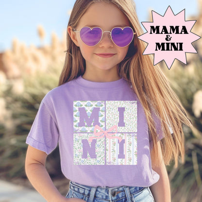 Mama and Mini Shirt, Mommy Me Floral Shirt, Kids Bow Shirt, Spring Kids Shirt, Comfort Colors Shirt, Matching Easter Shirts, Mothers Day