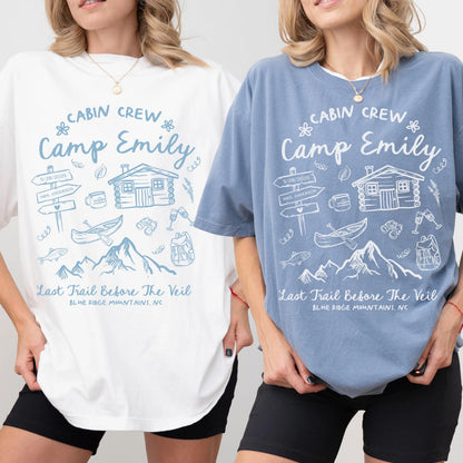 Camp Bachelorette Party Shirt, Custom Bachelorette Comfort Colors, Cabin Mountain Bride Tee, Hiking Bridal Party,  Lake Tshirt, Girls Trip,