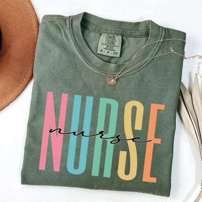 Comfort Colors® Nurse Shirt, Nurse Sweater, Custom Nurse Shirt, Nurse Shirt, Nursing School Tee, Nurse Tee, Gift For Nurse, ER Nurse Shirts