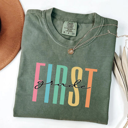 Comfort Colors® First Grade Teacher Shirt, 1st Grade Teacher Shirt, 1st Grade T-Shirt, First Grade TShirt, Elementary School, Teaching Shirt