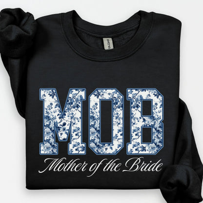 Toile De Jouy Mother of the Bride Sweatshirt, MOB Shirts, Getting Ready Bridal Party Outfit, Floral Bride Mom Gift, Coquette Mama Sweater