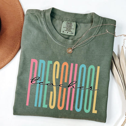 Preschool Teacher Shirt, Comfort Colors® Preschool Teacher Shirt, Pre K Teacher Shirt, First Day Of Preschool Shirt, Back To School Shirt
