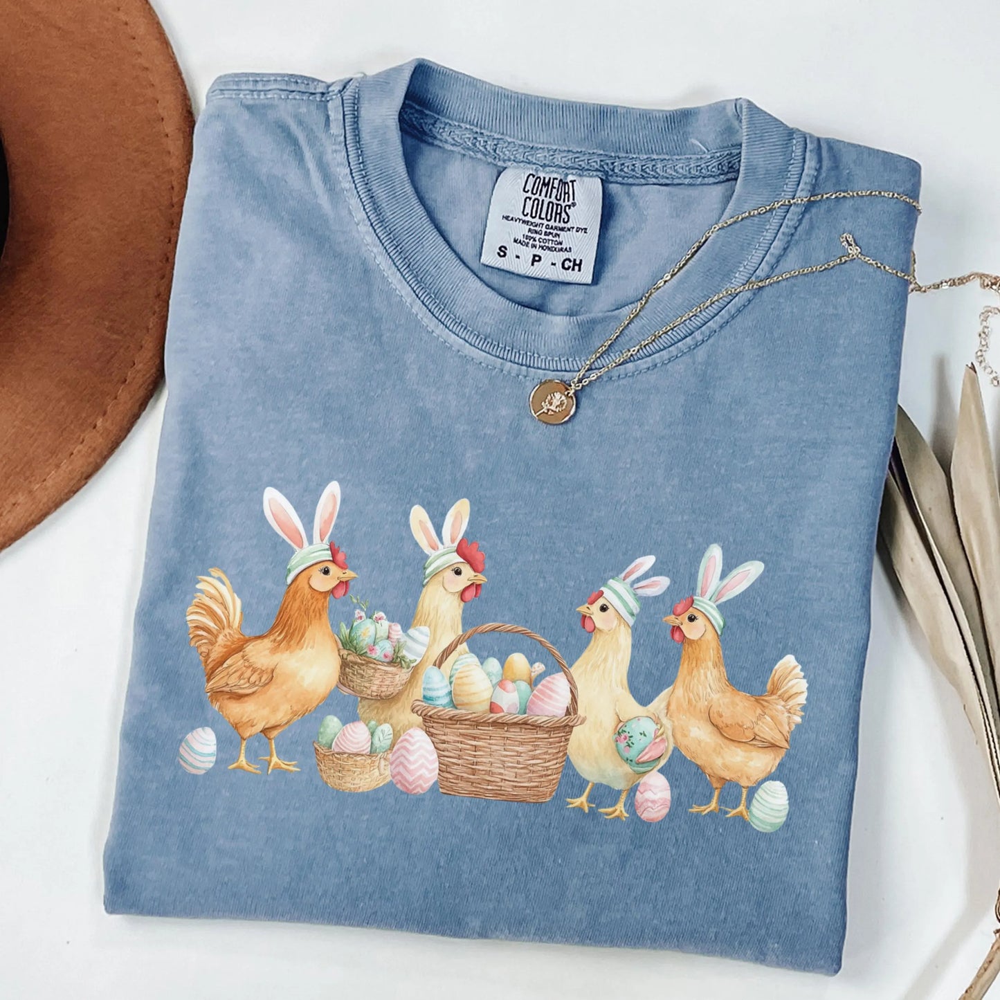 Easter Chickens Shirt Comfort Colors Cute Chicken Shirt Easter Shirt Chicken Lover Easter Gift Easter Graphic Tee Mom Easter Gift