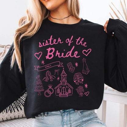Sister of the Bride Sweater, Sister of Bride Gift, Sister Sweater, Maid Of Honor Shirt, MOH Sweater, MOH Shirt, Sister Gift, Bachelorette