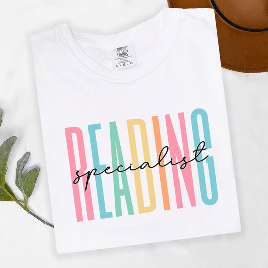 Reading Specialist Shirt, Teacher Shirt, Book Lover Teacher, Literacy Educator Shirt, Book-themed Teacher Shirt, ABC shirt, Reading Shirt