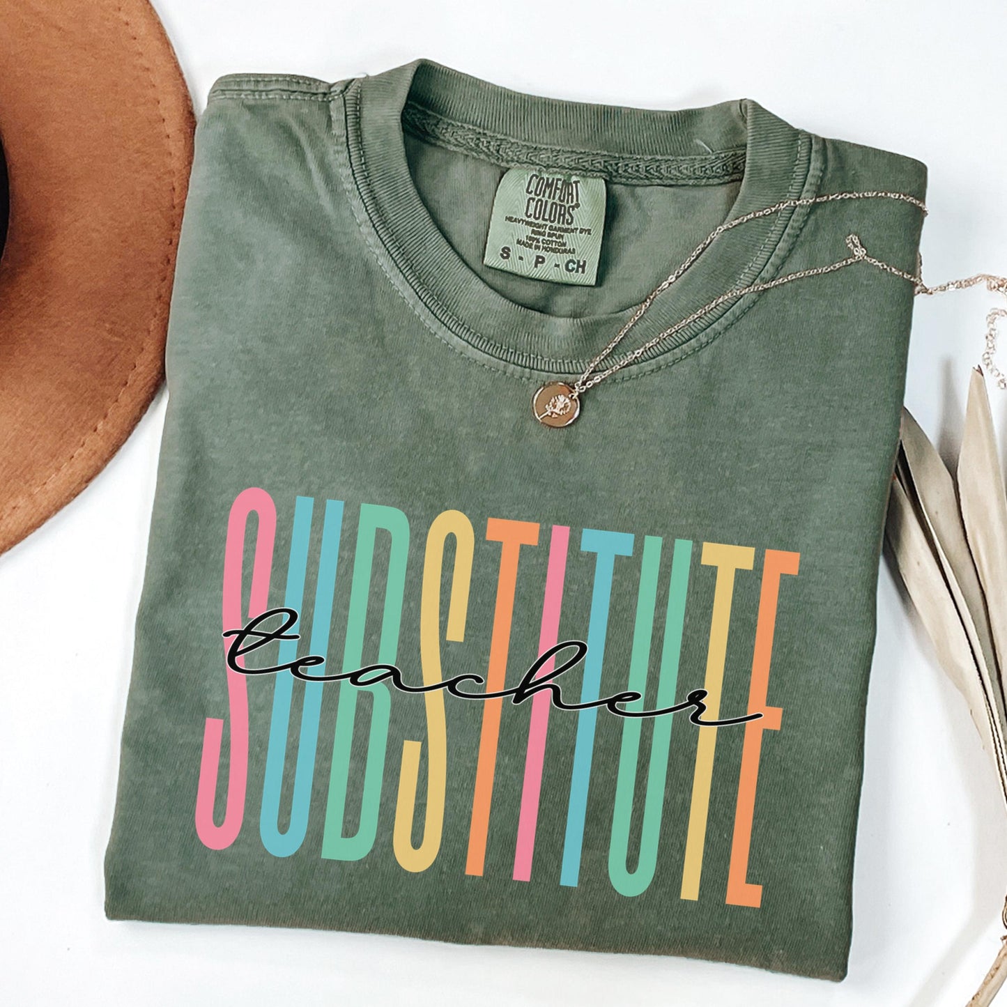 Substitute Teacher Shirt, Comfort Colors® Teacher Shirt, Teacher Team Shirts, School Tshirt, Teacher Gift, Customized Name Teacher Shirt