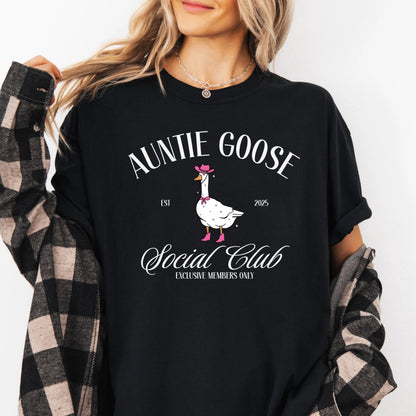 Auntie Shirt, Aunt Shirt, Aunt Gift, Cowgirl Western Auntie Goose on the Loose Shirt, Cool Aunts Club, Pregnancy Announcement, Gift for Aunt