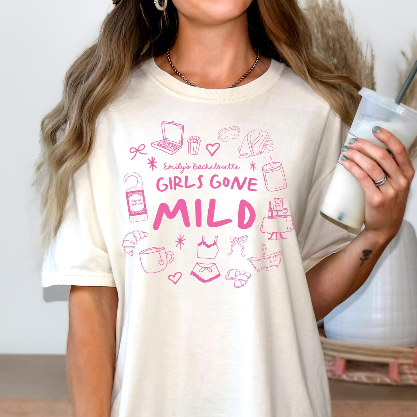 Bachelorette Party Shirts, Girls Gone Mild, Spa Bachlorette, Slumber Party Bach, Bridesmaids Gifts, Comfort Colors, Hotel Room Service