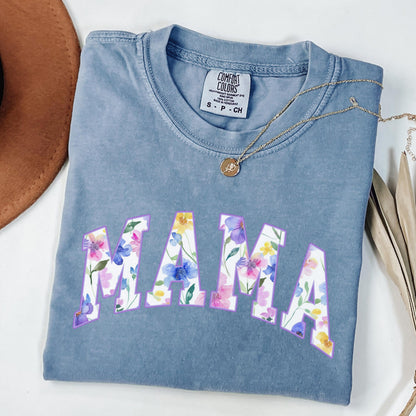Floral Mama Shirt, Mama Shirt,Pregnancy Reveal Shirt, New Mom Shirt, Comfort Colors, Mothers Day Shirt, Gift For Mom, Mothers Day Gift