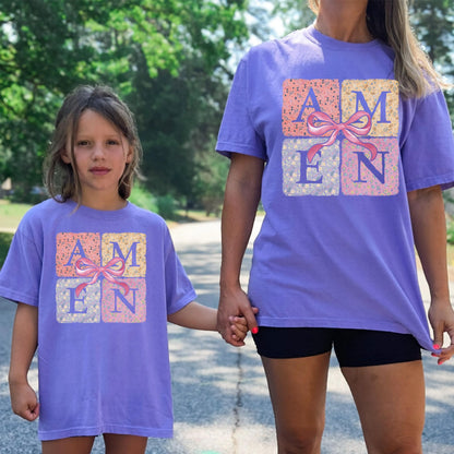 Mama and Mini Shirt, Mommy Me Christian Shirt, Amen Shirt, Christian Scripture Shirt, Comfort Colors Shirt, Matching Easter Shirts