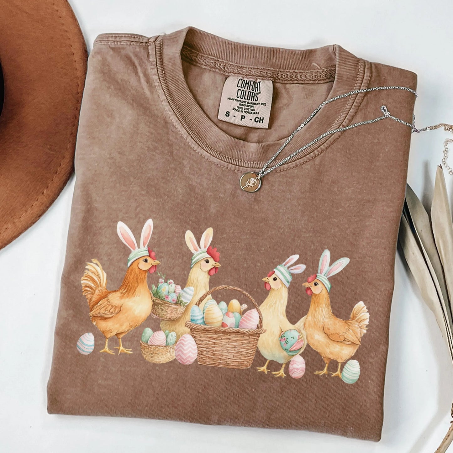 Easter Chickens Shirt Comfort Colors Cute Chicken Shirt Easter Shirt Chicken Lover Easter Gift Easter Graphic Tee Mom Easter Gift