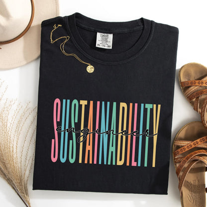 Comfort Colors® Sustainability Engineering Shirt, Engineers Shirt, Engineering Student Shirt, Women Engineers Shirt, Graduation Gift for Her