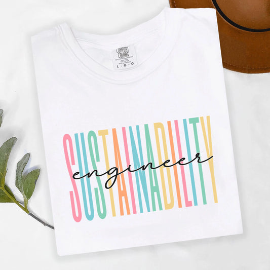 Comfort Colors® Sustainability Engineering Shirt, Engineers Shirt, Engineering Student Shirt, Women Engineers Shirt, Graduation Gift for Her