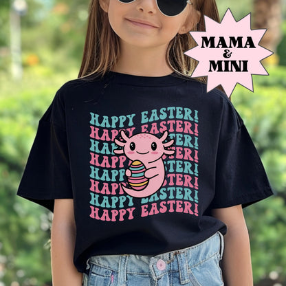 Easter Axolotl Kids Shirt, Funny Axolotl Shirt, Mom Mini Shirt, Axolotl Lover Gift, Cute Axolotl Shirt, Axolotl Era Shirt, Easter Tee