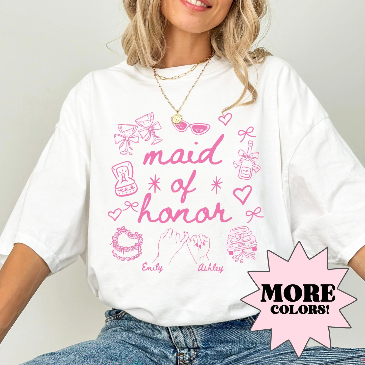 Maid Of Honor Custom Shirt, Personalized Going to the Chapel Gonna Get Married Shirt, Comfort Colors Bachelorette Shirt, Bridesmaids Shirt