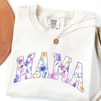 Floral Mama Shirt, Mama Shirt,Pregnancy Reveal Shirt, New Mom Shirt, Comfort Colors, Mothers Day Shirt, Gift For Mom, Mothers Day Gift