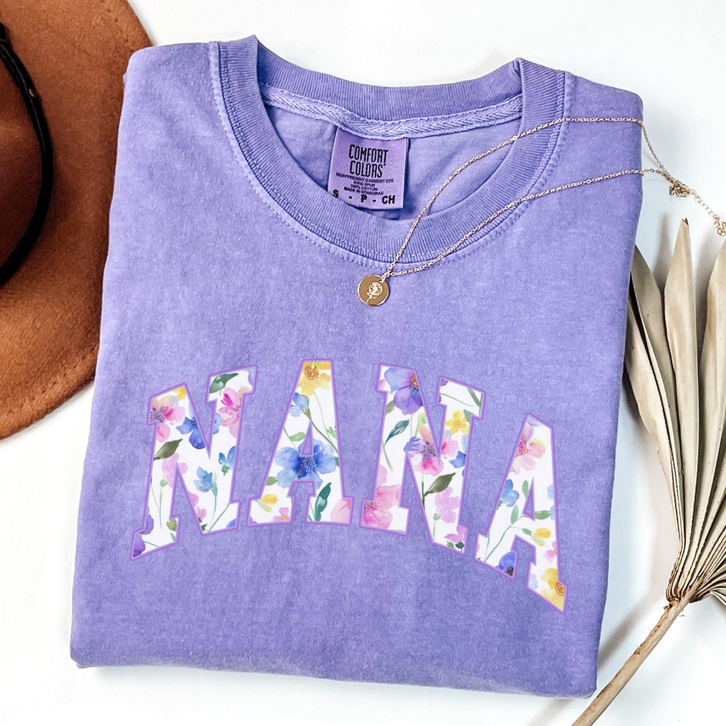 Floral Nana Shirt, Nana Shirt, Pregnancy Reveal Shirt, New Grandma Shirt, Comfort Colors, Mothers Day Shirt, Gift For Nana, Mothers Day Gift