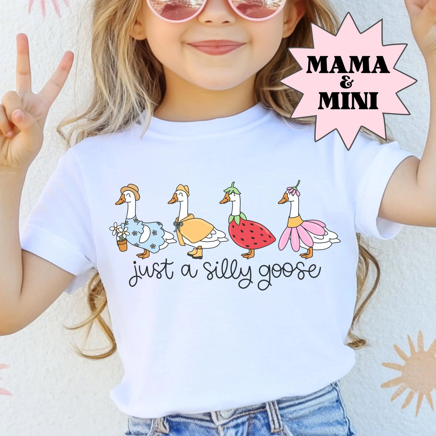 Mama and Mini Goose Shirt, Mommy Me Easter Shirt, Silly Goose Shirt, Spring Kids Shirt, Comfort Colors Shirt, Matching Easter Shirts