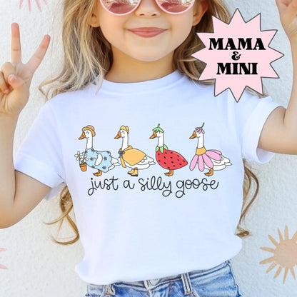 Mama and Mini Goose Shirt, Mommy Me Easter Shirt, Silly Goose Shirt, Spring Kids Shirt, Comfort Colors Shirt, Matching Easter Shirts