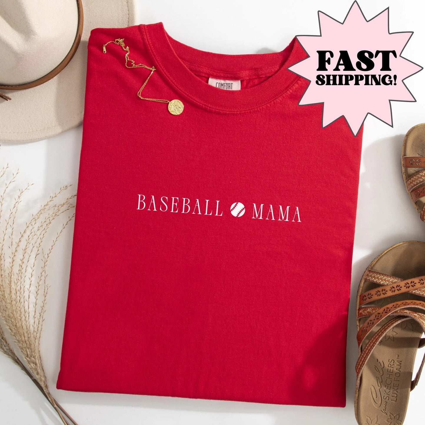 Comfort Colors Baseball Mama Shirt, Game Day Shirt, Baseball Mom T-Shirt, Baseball Tee For Mother's Day Gift, Sports Mom Shirt, Mom Gift