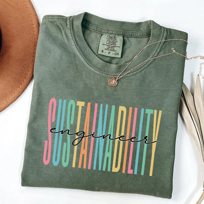 Comfort Colors® Sustainability Engineering Shirt, Engineers Shirt, Engineering Student Shirt, Women Engineers Shirt, Graduation Gift for Her