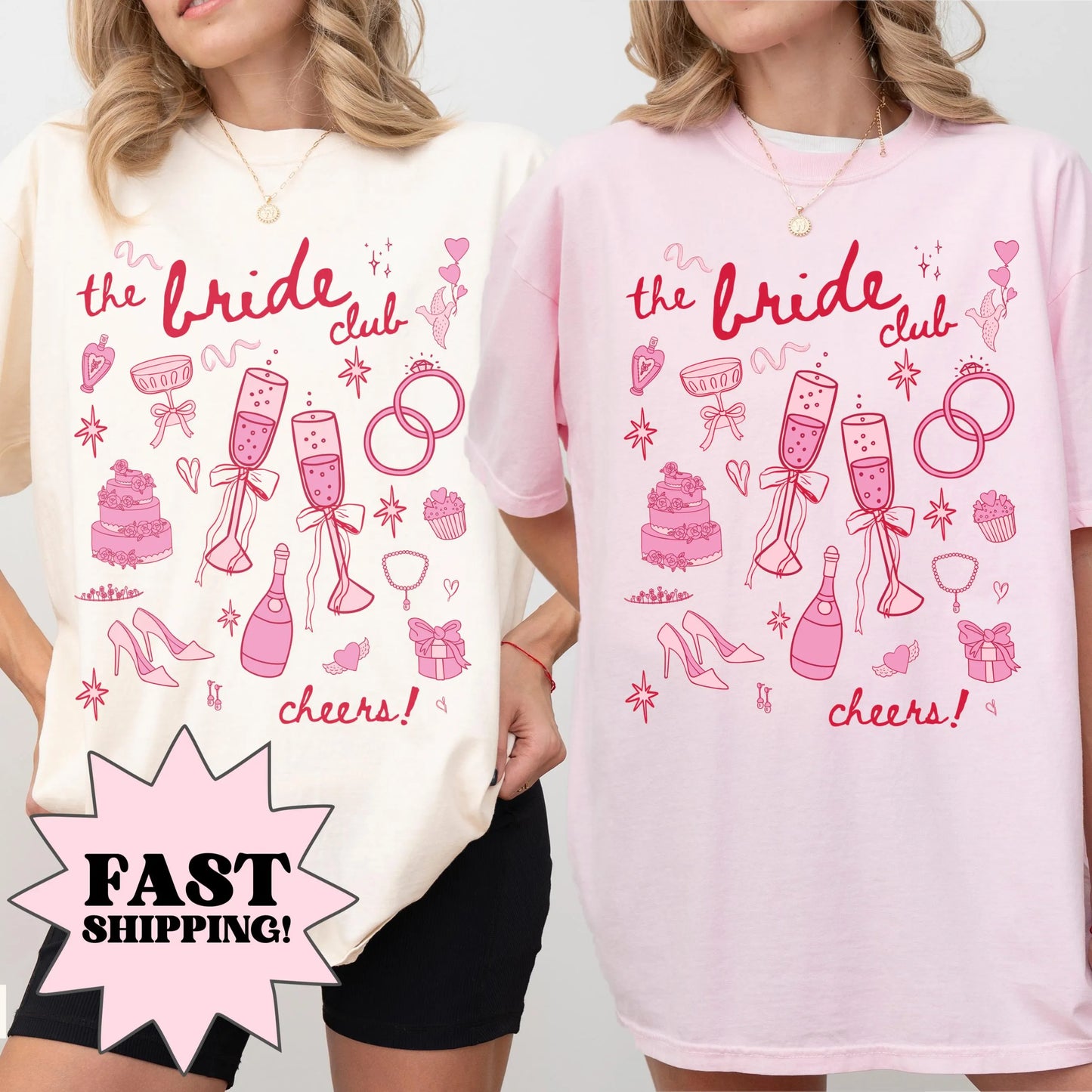 Bride Bridesmaid Shirt, Comfort Colors, Bridal Party Gift, Custom Wedding Day Getting Ready, Trendy Bachelorette Merch, Group Matching Tee