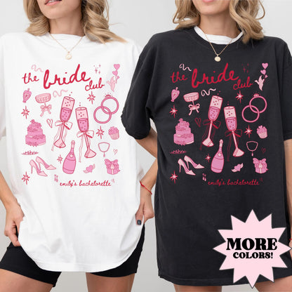 Custom Bride Bridesmaid Shirt, Comfort Colors, Bridal Party Gift, Wedding Day Getting Ready, Trendy Bachelorette Merch, Group Matching Tee